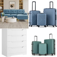 Pallet – 6 Pcs – Unsorted, Luggage, Bedroom, Living Room – Customer Returns – Travelhouse, Homfa, INGALIK