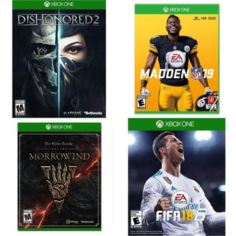 150 Pcs – Microsoft Video Games – New, Used – Dishonored 2 – Xbox One Standard Edition, The Elder Scrolls Online: Morrowind (Xbox One), Madden NFL 19 (XB1), FIFA 18 Standard Edition – Xbox One