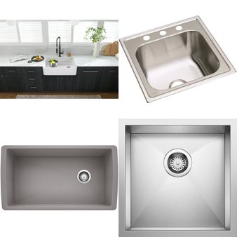 Pallet – 18 Pcs – Kitchen & Bath Fixtures, Hardware – Customer Returns – Kohler, ProFlo, Blanco, ELKAY