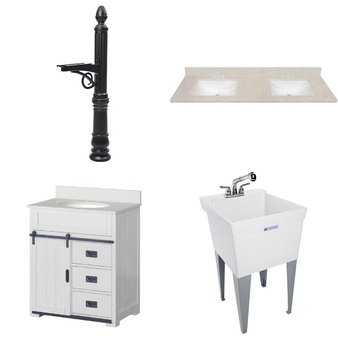 Pallet – 11 Pcs – Kitchen & Bath Fixtures – Customer Returns – Gibraltar Mailboxes, AquaSource, Dune