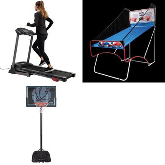 Pallet – 7 Pcs – Game Room, Outdoor Sports, Exercise & Fitness – Customer Returns – EastPoint, LIFETIME PRODUCTS, Sunny Health & Fitness