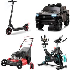 Pallet - 7 Pcs - Vehicles, Powered, Exercise & Fitness, Mowers - Customer Returns - Funtok, Costway, EVERCROSS, POOBOO