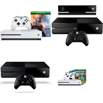 18 Pcs – Microsoft Xbox One Consoles – Refurbished (GRADE B) – Models: MAIN-26554, Xbox One S 500GB Console, Minecraft, KF7-00151, 5C6-00083