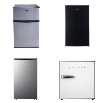 Pallet – 9 Pcs – Bar Refrigerators & Water Coolers, Refrigerators, Ice Makers – Customer Returns – HISENSE, Galanz, Frigidaire