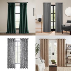Pallet – 249 Pcs – Curtains & Window Coverings, Earrings, Decor – Mixed Conditions – Private Label Home Goods, Fieldcrest, Eclipse, Sun Zero