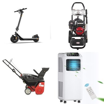 Pallet – 12 Pcs – Home Security & Safety, Air Conditioners – Damaged / Missing Parts / Tested NOT WORKING – SentrySafe, Costway, Yard Machines, NIU