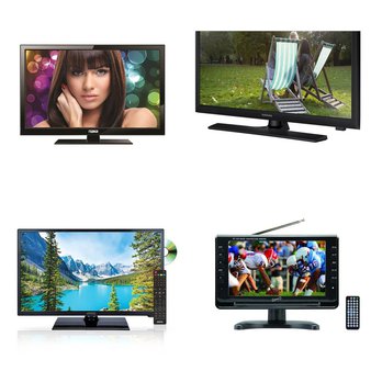 5 Pcs – LED/LCD TVs (19″ – 24″) – Refurbished (GRADE A, GRADE B) – SUPERSONIC, Samsung, Naxa Electronics, Trexonic