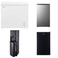 Pallet - 8 Pcs - Bar Refrigerators & Water Coolers, Freezers, Refrigerators - Customer Returns - HISENSE, Galanz, Great Value, Primo
