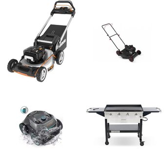 Pallet – 8 Pcs – Mowers, Vacuums, Trimmers & Edgers, Grills & Outdoor Cooking – Customer Returns – Hyper Tough, AIPER, Mm, Worx