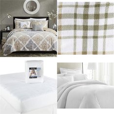 Pallet - 35 Pcs - Sheets, Covers and Toppers - Mixed Conditions - Private Label Home Goods, Beautyrest, Coleman, Madison Park