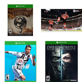204 Pcs – Microsoft Video Games – New – The Elder Scrolls Online: Elsweyr (Xbox One), FIFA 19 – Standard (XB1), NHL 17 :Xbox One, Dishonored 2 – Xbox One Standard Edition
