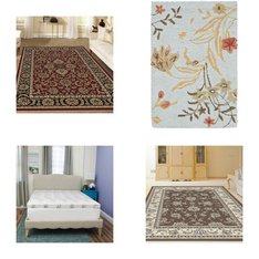 6 Pallets - 882 Pcs - Curtains & Window Coverings, Sheets, Pillowcases & Bed Skirts, Decor, Rugs & Mats - Mixed Conditions - Unmanifested Home, Window, and Rugs, Fieldcrest, Eclipse, Sun Zero