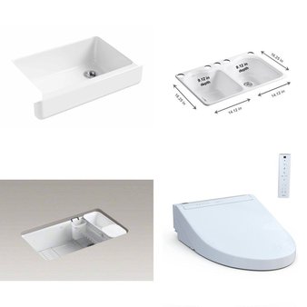 Pallet – 20 Pcs – Kitchen & Bath Fixtures, Hardware – Customer Returns – Toto, Kohler, TOTO USA