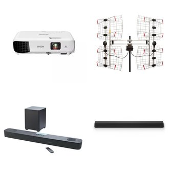 Pallet – 12 Pcs – Speakers, Portable Speakers, Projector, Accessories – Customer Returns – Onn, EPSON, VIZIO, Sanus VuePoint