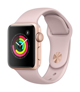 5 Pcs – Apple Watch Gen 3 Series 3 38mm Gold Aluminum – Pink Sand Sport Band MQKW2LL/A – Refurbished (GRADE B)