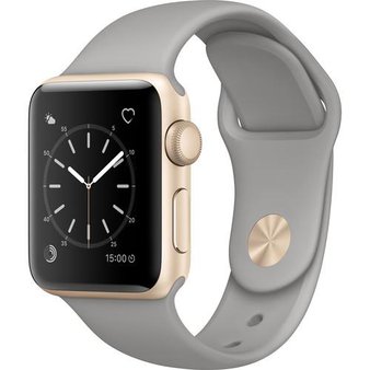 25 Pcs – Apple Watch Gen 2 Series 1 38mm Gold Aluminum – Concrete Sport Band MNNJ2LL/A – Refurbished (GRADE A – Original Box) – Smartwatches