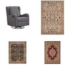 CLEARANCE! 6 Pallets - 299 Pcs - Rugs & Mats, Curtains & Window Coverings, Blankets, Throws & Quilts, Decor - Mixed Conditions - Unmanifested Home, Window, and Rugs, Unmanifested Bedding, Asstd National Brand, Sun Zero