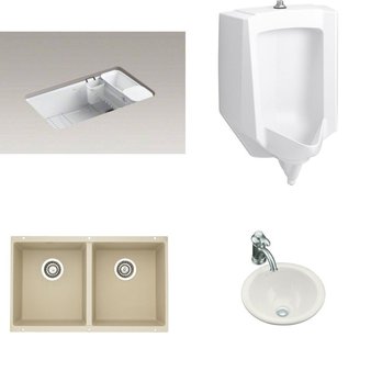 Pallet – 15 Pcs – Hardware, Kitchen & Bath Fixtures – Customer Returns – Kohler, Toto, TOTO USA, Blanco