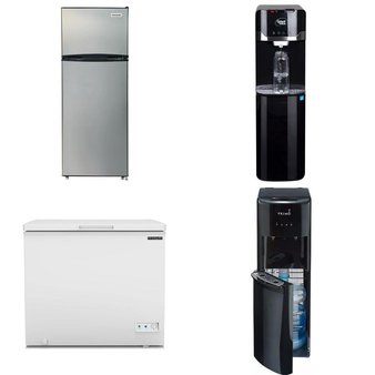 Pallet – 6 Pcs – Refrigerators, Bar Refrigerators & Water Coolers – Customer Returns – Frigidaire, Galanz, Great Value, Primo Water