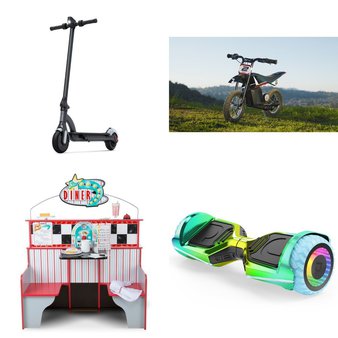 Pallet – 23 Pcs – Powered, Vehicles, Trains & RC, Dolls, Water Guns & Foam Blasters – Customer Returns – Jetson, Razor, Razor Power Core, Barbie