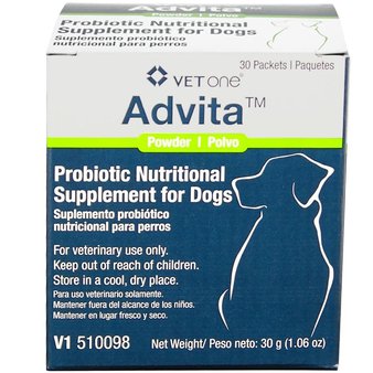 47 Pcs – VetOne Advita Probiotic Nutritional Supplement Powder for Dogs 1.06 oz – Like New, Open Box Like New, New Damaged Box – Retail Ready
