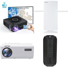 CLEARANCE! Pallet - 30 Pcs - Speakers, DVD & Blu-ray Players, Accessories, Projector - Customer Returns - Philips, Antop, Onn, VANKYO