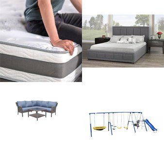 Pallet – 10 Pcs – Bedroom, Patio – Open Box Customer Returns – Zinus, HomeTrends, Brassex, Sportspower