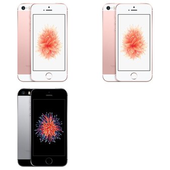 5 Pcs – Apple iPhone SE – Refurbished (GRADE B – Unlocked) – Models: 3A850LL/A, 3A770LL/A, 3C718LL/A