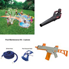 CLEARANCE! 1 Pallet - 39 Pcs - Outdoor Play, Pools & Water Fun, Leaf Blowers & Vaccums, Grills & Outdoor Cooking - Customer Returns - Mainstays, Banzai, Expert Grill, Better Homes & Gardens