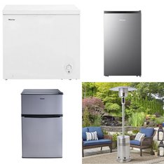 Pallet - 5 Pcs - Bar Refrigerators & Water Coolers, Freezers, Heaters - Customer Returns - HISENSE, Galanz, Mainstays