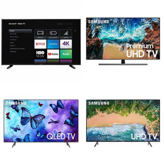 8 Pcs – LED/LCD TVs (58″ – 65″) – Refurbished (GRADE A, GRADE B, No Stand) – Samsung, SHARP, TCL, HITACHI