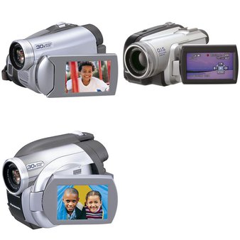 7 Pcs – Refurbished Panasonic Camcorders (GRADE A) – Models: VDR-D100, PV-GS29, PV-GS80 – SLV