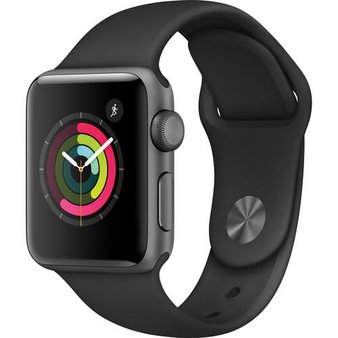 5 Pcs – Brand New Apple Watch Gen 2 Series 1 38mm Space Gray Aluminum – Black Sport Band – MP022LL/A (Original Box) – Smartwatches