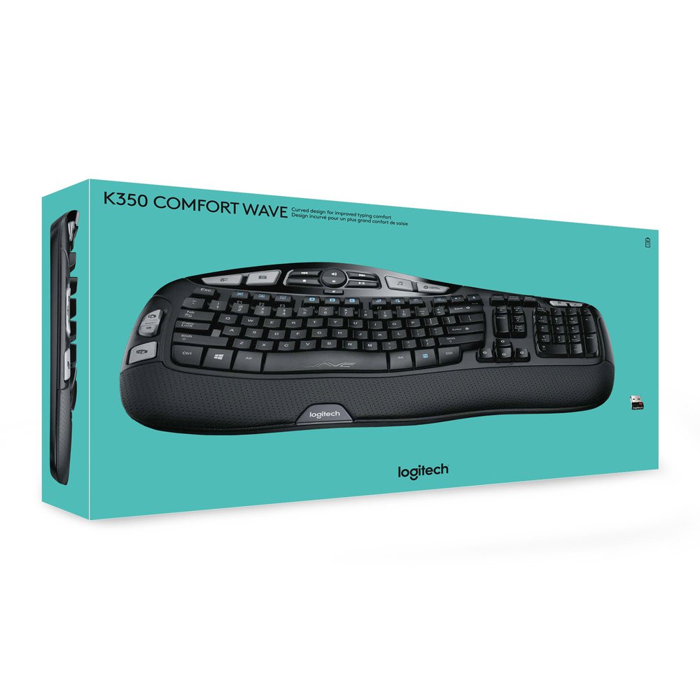 Logitech K350 Wireless Keyboard Certified Refurbished DirectLiquidation