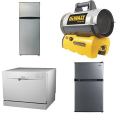 Pallet - 11 Pcs - Refrigerators, Heaters, Dishwashers, Bar Refrigerators & Water Coolers - Customer Returns - Galanz, DEWALT, RCA, Primo International