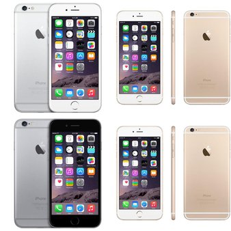 19 Pcs – Refurbished Apple iPhone 6 (GRADE C – Unlocked) – Models: 3A021LL/A, 3A065LL/A, MG4P2LL/A, MGCM2LL/A – Smartphones
