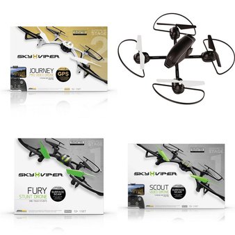 Pallet – 51 Pcs – Drones & Quadcopters – Tested NOT WORKING – Sky Viper, SHARPER IMAGE, Propel, Skyrocket