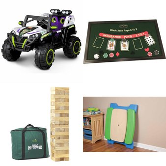 Pallet – 6 Pcs – Boardgames, Puzzles & Building Blocks, Vehicles – Customer Returns – Disney, Little Tikes, Garden Games, Front Porch Classics