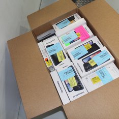 1 Parcel Box Box- 40 Pcs - Samsung - Customer Returns (Plug and Play Tested) - Samsung, Motorola, TCL, Orbic - Walmart