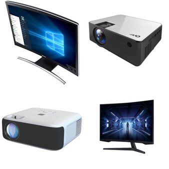 Pallet – 38 Pcs – Projector, Monitors – Open Box Customer Returns – RCA, onn., Onn, Samsung