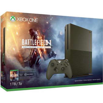 11 Pcs – Xbox One S 1TB Console – Battlefield 1 Special Edition Bundle – Refurbished (GRADE A, No A/V Cable)
