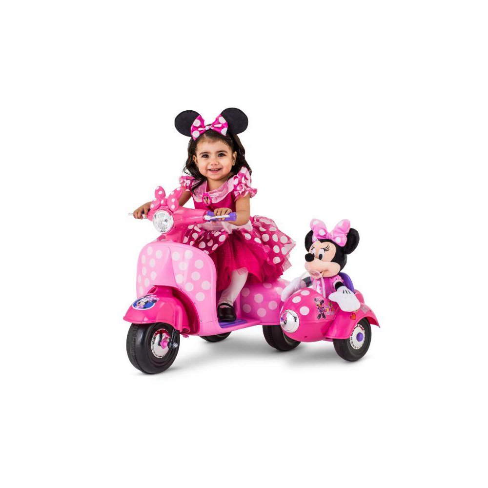 Minnie Mouse scooter w indeleble sidecar