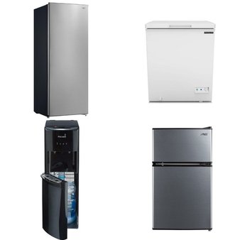 Pallet – 5 Pcs – Freezers, Refrigerators, Bar Refrigerators & Water Coolers – Customer Returns – Arctic King, Galanz, Frigidaire, Primo Water
