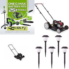 Pallet - 7 Pcs - Mowers, Patio & Outdoor Lighting / Decor - Customer Returns - Hyper Tough, GreenWorks, Black Max, Mm