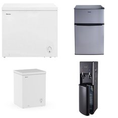 Pallet - 8 Pcs - Freezers, Bar Refrigerators & Water Coolers, Refrigerators - Customer Returns - Galanz, HISENSE, Primo, Great Value