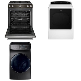 Lowes – 3 Pcs – Appliances – Laundry, Ovens / Ranges – New (Scratch & Dent) – KitchenAid, Samsung, WHIRLPOOL