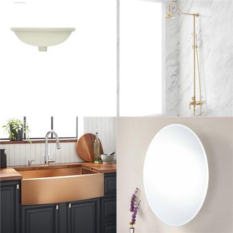 Pallet – 11 Pcs – Kitchen & Bath Fixtures, Bathroom – Open Box Like New – Signature Hardware