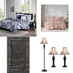 Pallet - 39 Pcs - Curtains & Window Coverings, Blankets, Throws & Quilts, Comforters & Duvets, Bedding Sets - Mixed Conditions - Unmanifested Home, Window, and Rugs, Madison Park, Fieldcrest, Modern Threads