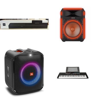 Pallet – 13 Pcs – Portable Speakers, Speakers, Powered – Customer Returns – Monster, JBL, BOSE, RockJam