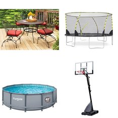 Pallet - 9 Pcs - Trampolines, Patio - Damaged / Missing Parts / Tested NOT WORKING - Plum Play, JumpKing, Spalding, Better Homes and Gardens